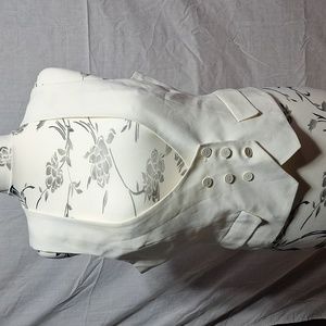 Double breasted white vest